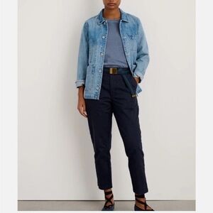 NEW • Alex Mill • Women’s Cotton Twill Boy Pants 
Navy Blue Trouser Chino 4